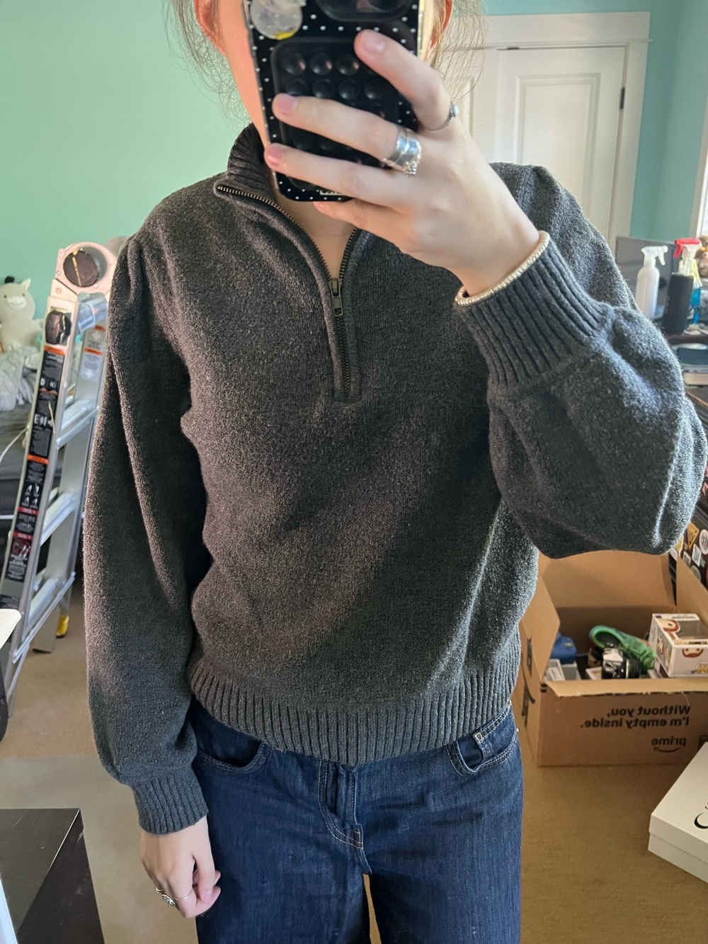 Gray 1/4 zip